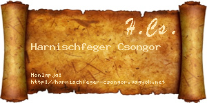 Harnischfeger Csongor névjegykártya